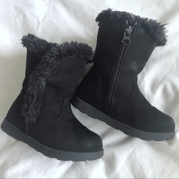 ⛔️SOLD⛔️ Cat & Jack Toddler Black Suede Boots - Picture 2 of 8